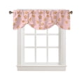 thumbnail image 3 of Christmas Poinsettia Gingerbread Man Window Curtain for Living Room Christmas Kitchen Cabinet Tie-up Valance Curtain Rod Pocket, 3 of 6