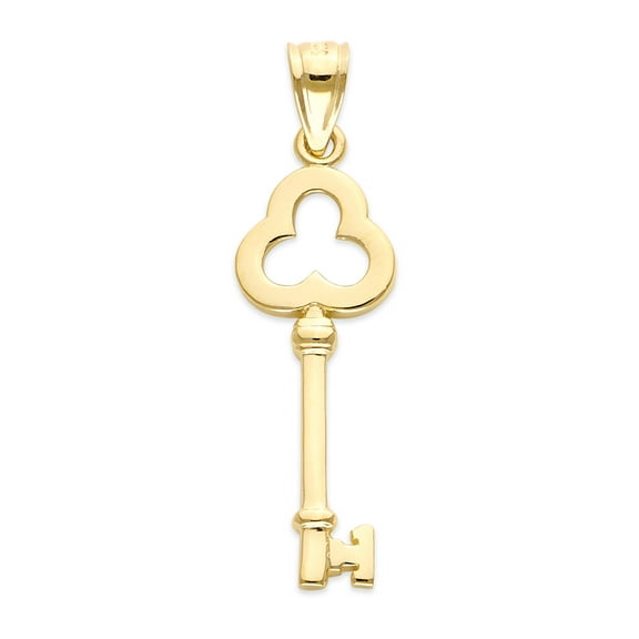 10k Gold Old Fashion Key Pendant, Lock and Key Jewelry, Gifts of Love for Her