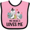 thumbnail image 3 of Inktastic Zebra My Abuela Loves Me Boys or Girls Baby Bib, 3 of 4