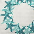 thumbnail image 2 of Simply Daisy Teal Colored Starfish Wreath Soft Spun Polyester Indoor/Outdoor Throw Pillow, 18" x 18", 2 of 3