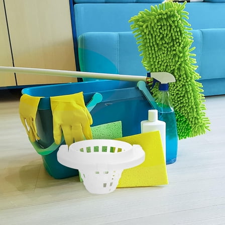 NICEXMAS Multifunctional White Mop Squeezer Basket for Quick Water Drainage and Drying