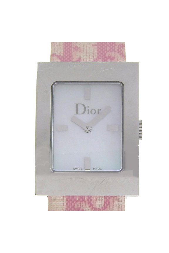 Pre-Owned Christian Dior Maris Watch D78-109, Stainless Steel and Leather Quartz Movement,...