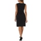 thumbnail image 3 of Vestido elegante sin mangas para mujeres Inspire Chic, vestido ajustado tipo lápiz XS en negro sólido, 3 of 6