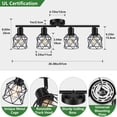 thumbnail image 2 of Lámpara de techo Baocuz de 4 luces ajustable de metal tipo jaula, 2 of 7