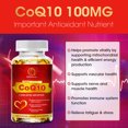 thumbnail image 5 of CoQ10 100mg Softgels- 3x Better Absorption, Antioxidant for Heart Health & Energy Production, Coenzyme Q10 Vitamins and Supplements - 120 Count, 5 of 6