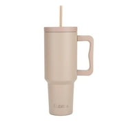 Cubitt Insulated Stainless Steel 40 oz Tumbler with Handle and Straw Lid, Cupholder Friendly