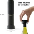 thumbnail image 2 of Electric Corkscrew Wine Opener - Push Button Automatic , Compact Design, Opens Bottles Quietly, Stores Vertically or Horizontally, Black, 2 of 4