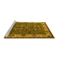 thumbnail image 2 of Ahgly Company Machine Washable Indoor Square Oriental Yellow Industrial Area Rugs, 7' Square, 2 of 4