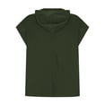 thumbnail image 4 of Dagegui Baggy Tank Tops for Men Casual Loose Fit Hoodies Summer Sleeveless Sport Tanks Solid Color Hooded Pullover Tees Streetwear Clothes Army Green 2XL, 4 of 5