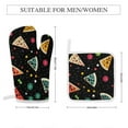 thumbnail image 2 of Fun Pizza Heat Resistant Microwave Oven Gloves Set for BBQ Baking Grilling,Baking Gifts Cooks for Women,Housewarming Gifts for New Home, 2 of 6