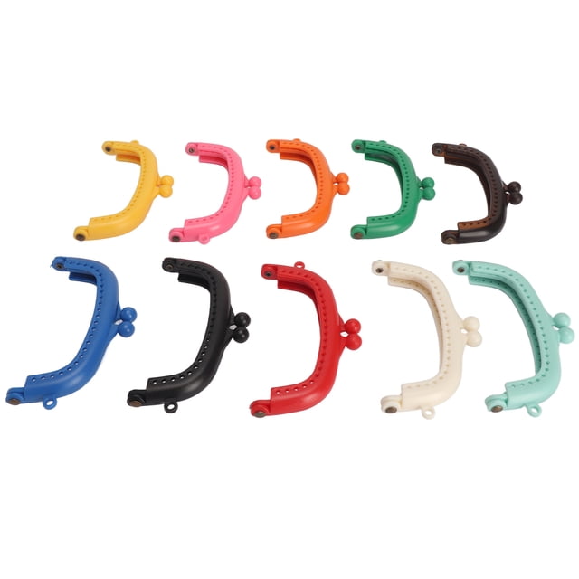 Marco De Cierre De Bolso, Colores Surtidos, 10 Piezas, Cierre De Cierre De Beso, Plástico De 85 Mm Para Bricolaje