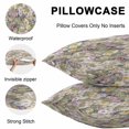 thumbnail image 4 of Dark Sage Green Botanical Outdoor Pillow Covers 20x12 Inch Lumbar Pillow Covers Set of 2 Waterproof Decorative Throw Pillow Cases Spring Floral Summer Botanical Retro Cushion Covers for Patio, 4 of 7