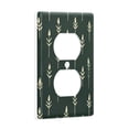 thumbnail image 2 of Yayeee Duplex Wall Plate 1-Gang 4.5"x2.7" Home Receptacle Light Switch Decorative Outlet Cover, Dark Green Plants, 2 of 7