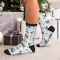 thumbnail image 7 of KLL Turtle and Sea Life Print Cool Socks Men's Women's Crew Socks Funny Crazy Novelty Stockings, 7 of 7