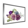 thumbnail image 2 of Designart 'Bouquet of Succulents Eucalyptus With Flowers' Traditional Framed Art Print, 2 of 4