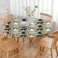 thumbnail image 3 of Cute Bulldog Dog and Flower Florals Round Fitted Tablecloth with Elastic Edge,Dining Table Cover Waterproof,Outdoor Round Tablecloth for Camping,Dining,Indoor and Outdoor, 3 of 7