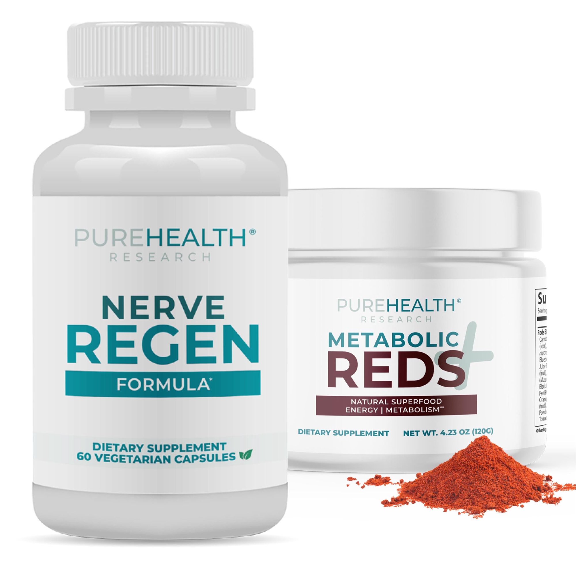PureHealth Research Nerve Regen & Reds Superfood Powder Bundle