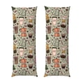 thumbnail image 2 of Bingfone Body Pillow Cover Long Pillow Case With Zipper Decorative Bedding Pillowcase 20"X54" Soft Cushion Pillow Case For Bedroom-Coffee Makers Macaroons Chocolate, 2 of 8