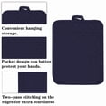 thumbnail image 3 of HOMEIORA 4 Pack Oven Pot Holder with Pocket Cotton Heat Resistant Coaster Potholder Kitchen Hot Pad Oven Mitts for Cooking Square 7" x 9", Navy Blue, 3 of 6