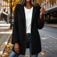 thumbnail image 4 of yillto Womens Fleece Jackets Full Zip up Sherpa Fuzzy Warm Coats Baggy Hooded Jacket for Fall Winter, 4 of 6