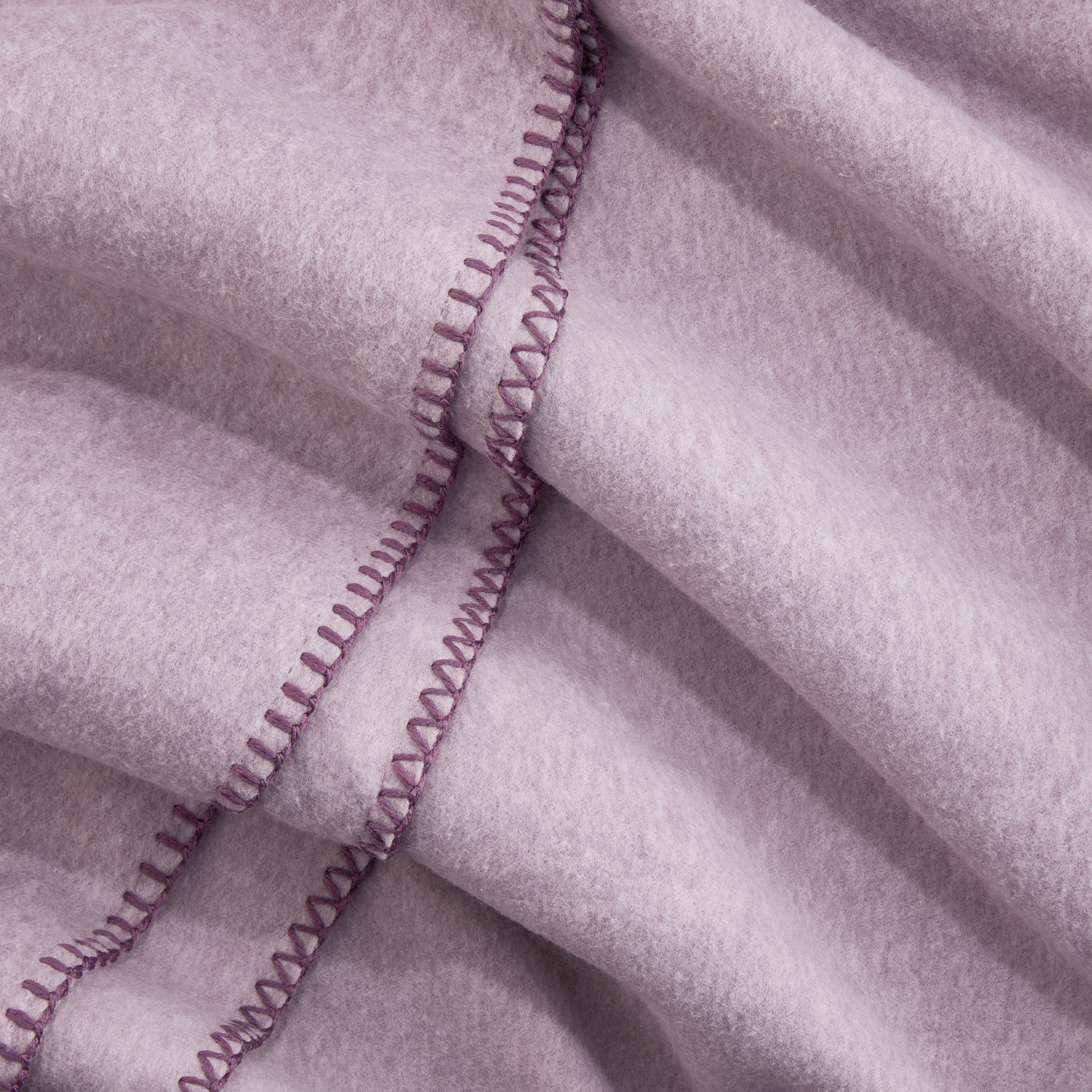 Mainstays Super Soft Hazy Purple Fleece Bed Blanket, Full/Queen 2 Pieces