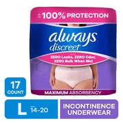Always Discreet - Reimagined Adult Diapers for Women Size L, 17 Count​