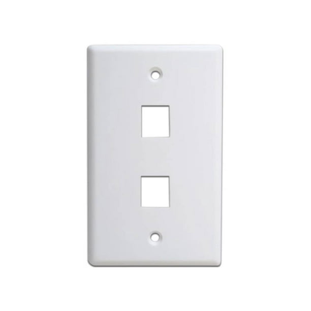Tapa de pared Brobotix 251702 para 2 puertos de red, Color Blanco. Brobotix 251702