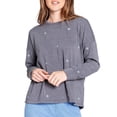 thumbnail image 4 of P.J. Salvage Womens Snowflakes Crewneck Sweatshirt, 4 of 4