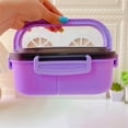 thumbnail image 4 of RWJDXD Kawaii Sanrio Hello Kitty Bento Box Kuromi Cinnamoroll Student Cartoon Sweet Double-layer Lunch Box Portable Partition Fresh Box, 4 of 7