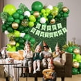 thumbnail image 6 of 151pcs Jungle Safari Balloon Garland Arch Kit with Dark Green Lime Green White Metallic Gold Confetti Balloons Leaves for Jungle Safari Dinosaur Birthday Baby Shower Party Decorations, 6 of 7