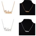 thumbnail image 4 of Diseño simple aleación mujer inglés Believe carta colgante collar cadena 16''- Oro Zulema Believe Letter Necklace, 4 of 4