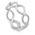 thumbnail image 1 of Eternity Infinity Criss Cross Knot Wide Ring 925 Sterling Silver Band Jewelry Female Male Size 10, 1 of 4