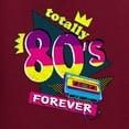 thumbnail image 2 of Totally 80's Forever Vintage Men's Graphic T-Shirt, Maroon, 3X-Large, 2 of 5