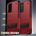 thumbnail image 5 of for Samsung A03S Case,Galaxy A03S Phone Case with Tempered Glass Screen Protector,[Military Grade] Kickstand Hybrid Shockproof Protective Case for Galaxy A03S, Dark Red, 5 of 14