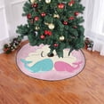 thumbnail image 2 of FMSHPON Cute Whale in Love Xmas Christmas Tree Skirt Stand Mat for Holiday Party Decoration Indoor Outdoor 48 inches, 2 of 3