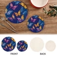 thumbnail image 4 of Butterflies on Blue Pot Holders Set Trivets Hot Pads Cotton Mats for Cooking, 4 of 7