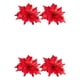 thumbnail image 1 of Yuarrent 2 piezas 25 cm Glitter Poinsettia Navidad flores artificiales de franela Type4 NO4, 1 of 6