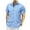 #Light Blue, variant on DPTALR George Men's Short Sleeve Casual Button Down Shirts,Textured Summer Beach Shirt with Pocket,Army Green,Big and Tall Men S