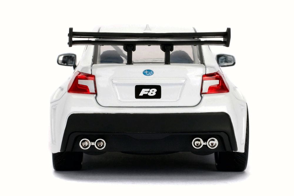 Mr. Little Nobody's Subaru WRX STI Fast & Furious F8 Fate of Furious, Glossy White - Jada 98296 - 1/24 Scale Diecast Model Toy Car