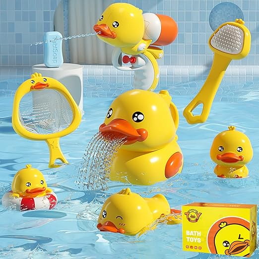 8pc Juguetes de baño patos de goma