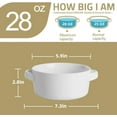 thumbnail image 2 of SWEEJAR Porcelain Soup Bowls with Handles, 28OZ Substantial Crocks for Soup, Oatmeal, Ramen, Functional and Stackable Set of 4,Jade, 2 of 6