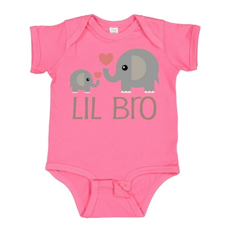 

Inktastic Lil Bro Matching Elephant Gift Baby Boy Bodysuit