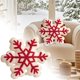 thumbnail image 2 of Cojín decorativo de invierno suave con copos de nieve, adecuado para sofás, dormitorios y escritorios | Diseño único con forma especial, cómodo para el hogar y el invierno, 2 of 2