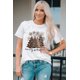 thumbnail image 3 of ABPHQTO Camiseta de cuello redondo con estampado gráfico de árbol de Navidad de leopardo blanco para mujer, 3 of 5