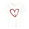 thumbnail image 4 of BLVB Valentines Shirts for Women Cute Love Heart Shirt Valentine T Shirt Red Short Sleeve Casual Gift Tops for Lover, 4 of 6