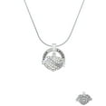 thumbnail image 2 of Delight Jewelry Silvertone Lil Sister Banner on Clear Crystal Heart Laugh Ring Charm Necklace, 18", 2 of 4