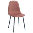 thumbnail image 6 of SAFAVIEH Blaire Contemporary Polyester Solid Dining Side Chair, Pink/Dark Grey (Set of 2), 6 of 14