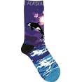 thumbnail image 2 of Arctic Circle Adult Socks Alaska Jumping Orca, 2 of 2