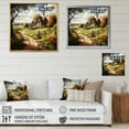 thumbnail image 4 of Designart "Farmhouse Summer Countryside Rustic painting II" Landscapes Floater Framed Canvas Print, 4 of 7