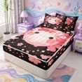 thumbnail image 2 of Manfei Funny Animal Zipper Twin Comforter Sets with Fitted Sheet and 2 Pillowcases,Aquatic Amphibian Axolotl Print Zipper Bedding Set,Black Reversible,4 Pieces, 2 of 7